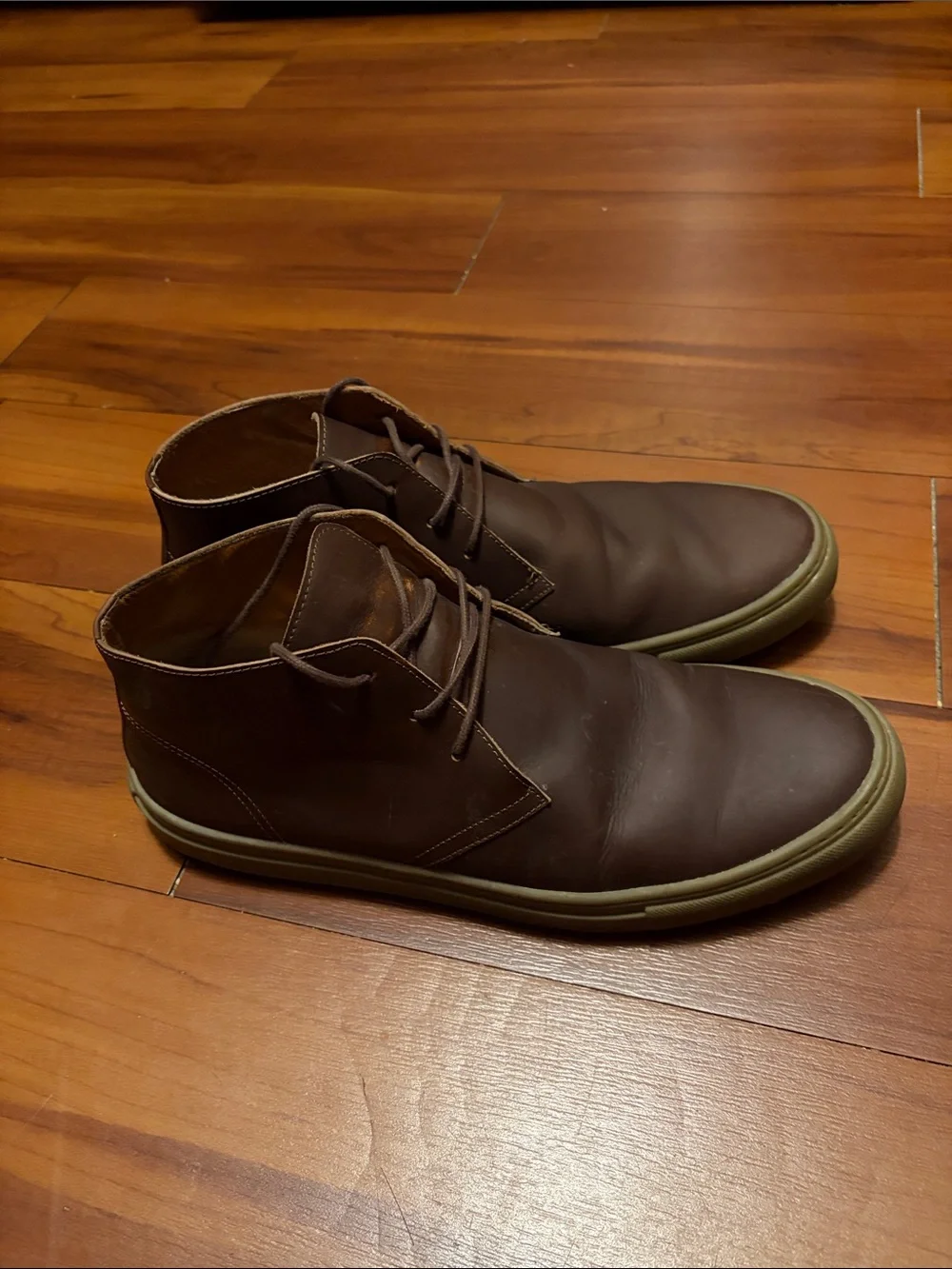 Beckett Simonon Men's Brown Leather Chukka Boots with Gum Sole Sz 11.5